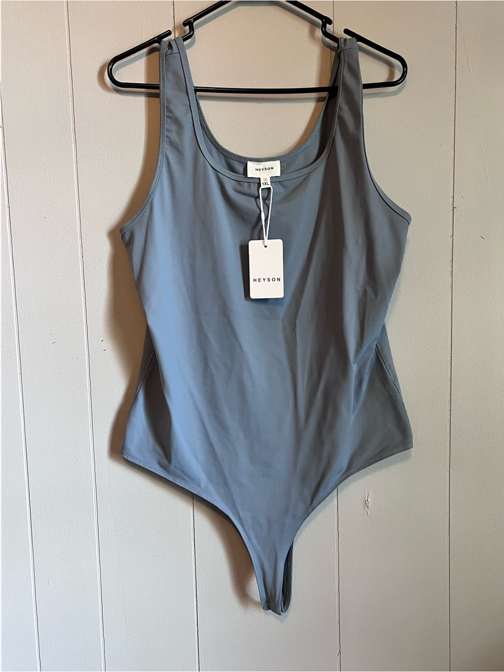 Heyson Women's Slate Blue Scoop-Neck Bodysuit